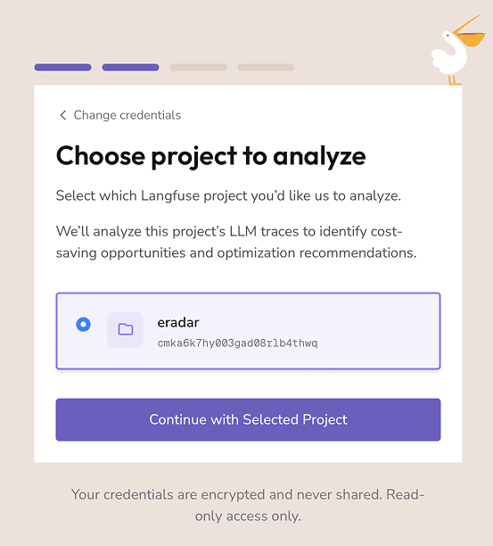 Choose project to analyze